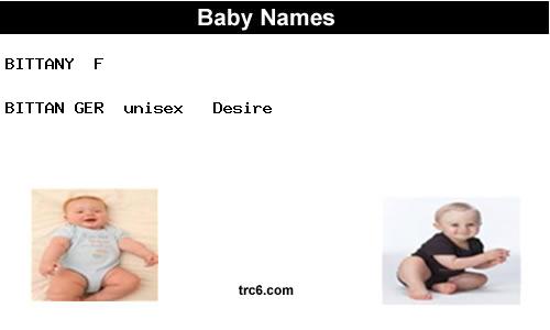 bittan-ger baby names